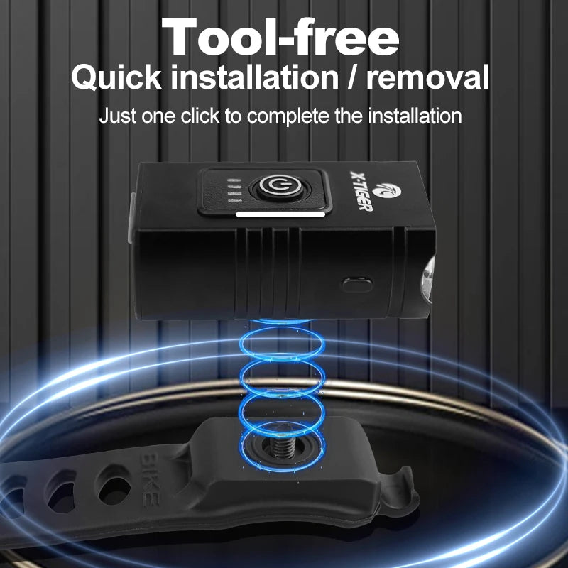 X-TIGER Bicycle Light 1200LM Front Lamp USB Rechargeable LED Mobile Power Supply Waterproof Mountain Bike Headlight Bicycle Acce Oasis Select