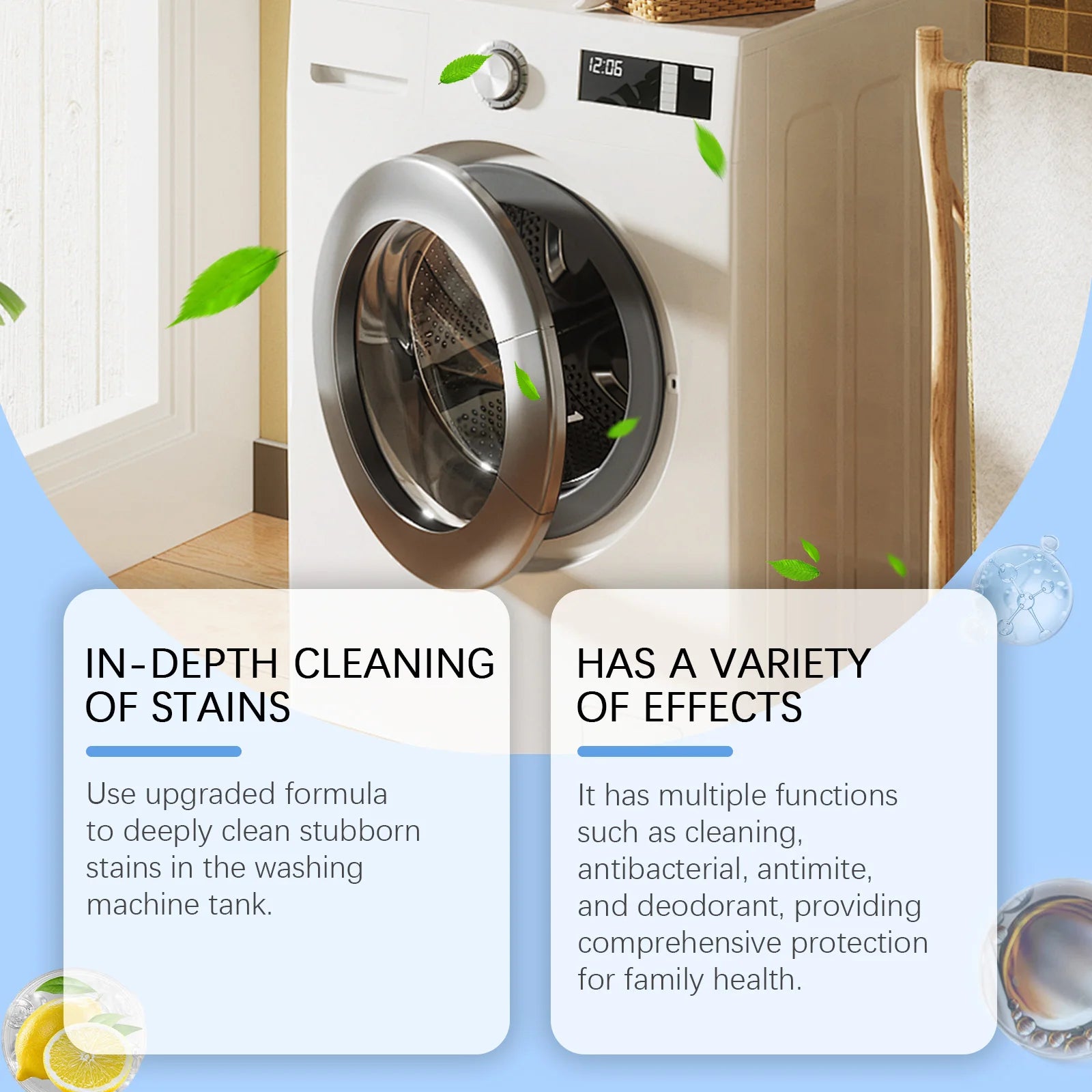 Washing Machine Cleaning Powder Clean Stubborn Dirt Eliminates Musty Smells Odor Elimination Washing Machine Cleaner Oasis Select
