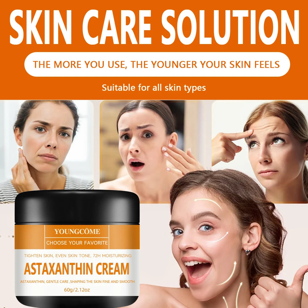 YOUNGCOME Astaxanthin Face Cream – Hydration & Smooth Skin Facial Moisturizer Cream Oasis Select