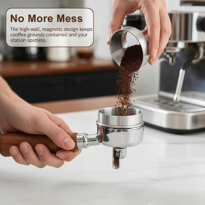 Aluminum Alloy Coffee Dosing Ring Anti-overflow Food Grade Durable for Office Daily Coffee Brewing Small Coffee Tools Oasis Select