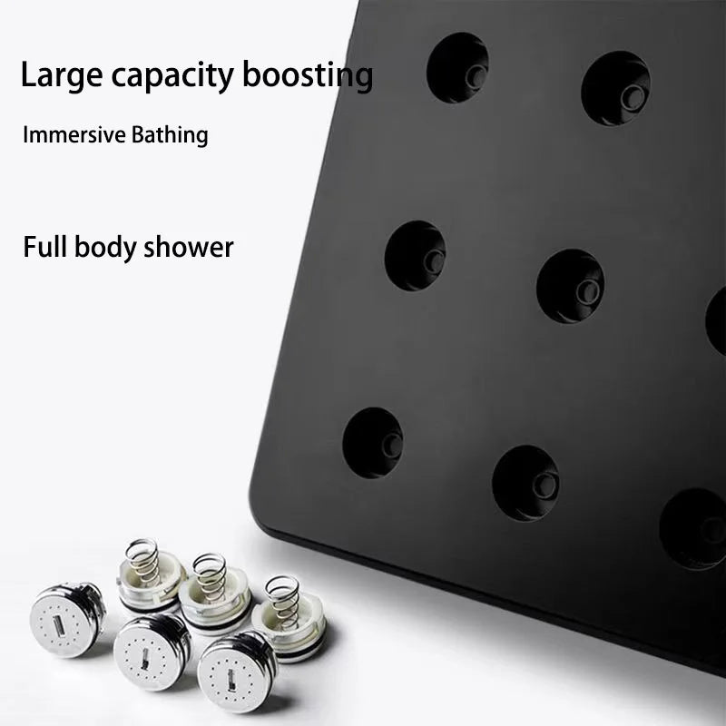 High-Pressure Square Rainfall Shower Head Set – Universal Fit