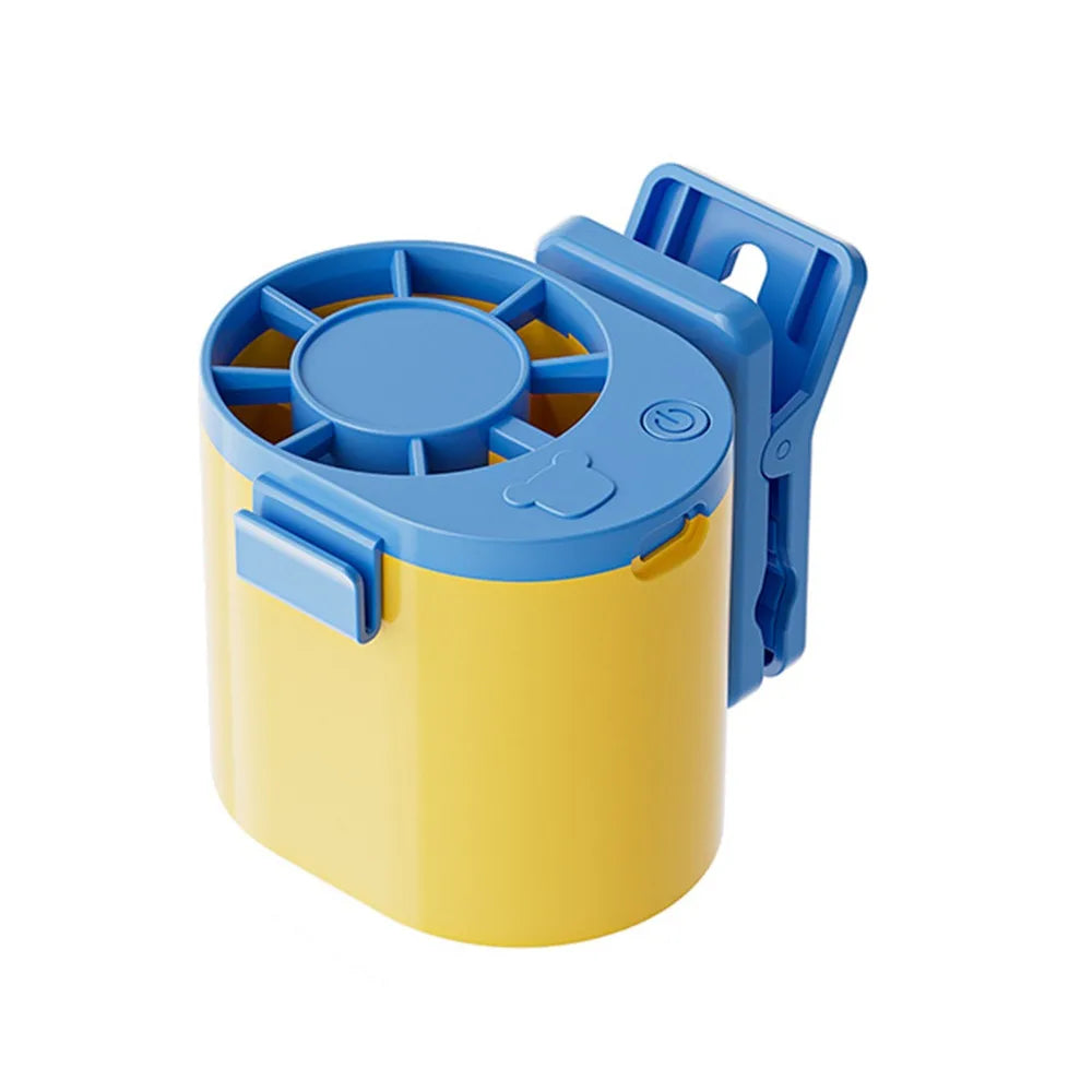 3 Speeds Adjustable Portable Handheld Fan Clip On USB Rechargeable Umbrella Hanging Waist Fan Handheld Clip-on Stroller Fan Oasis Select Blue Yellow