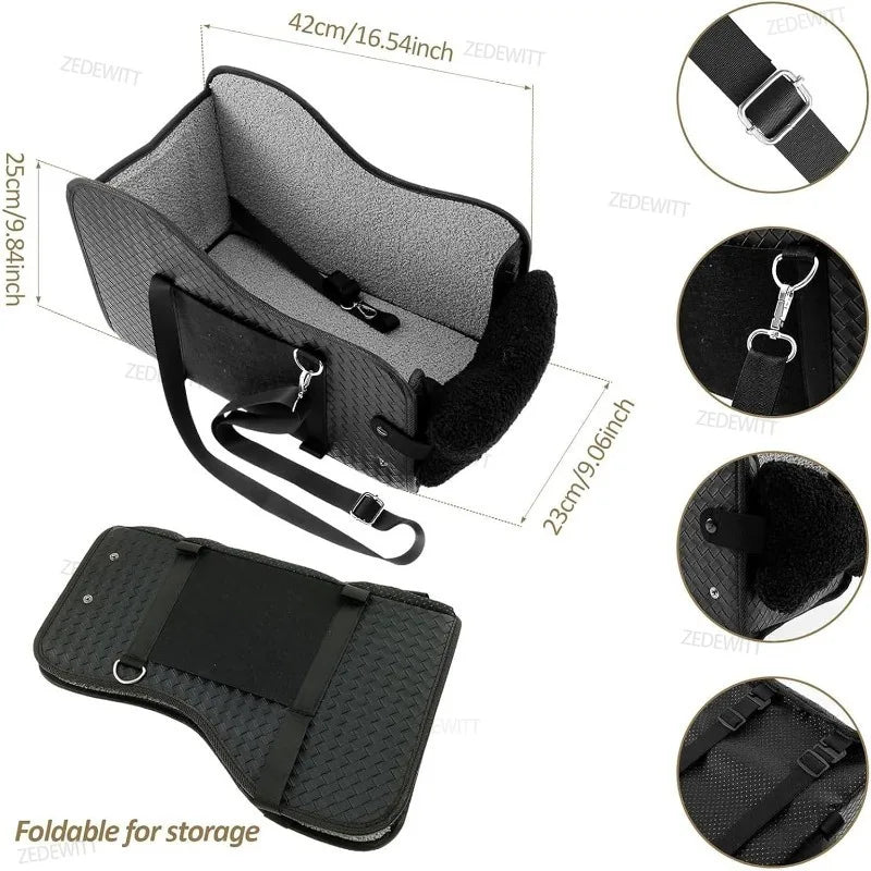 Car Dog Bed Durable Foldable Armrest Box Central Control Dog Safety Seat Portable For Truck Backseat Front Stroller Pet Supplies Oasis Select