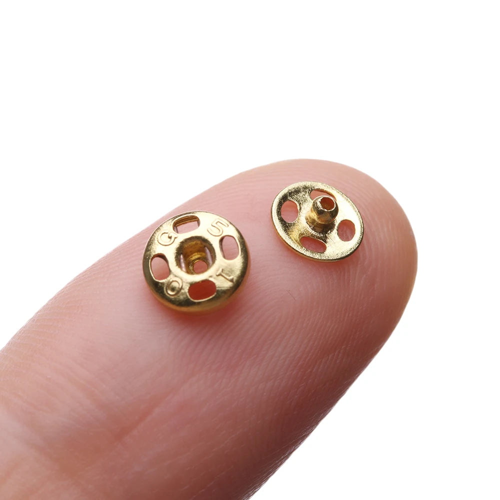 10/24pcs Cute Girl Gift Invisible Snap Craft Metal Buckles DIY Clothes Mini Buttons Clothing Sewing Buckle Oasis Select