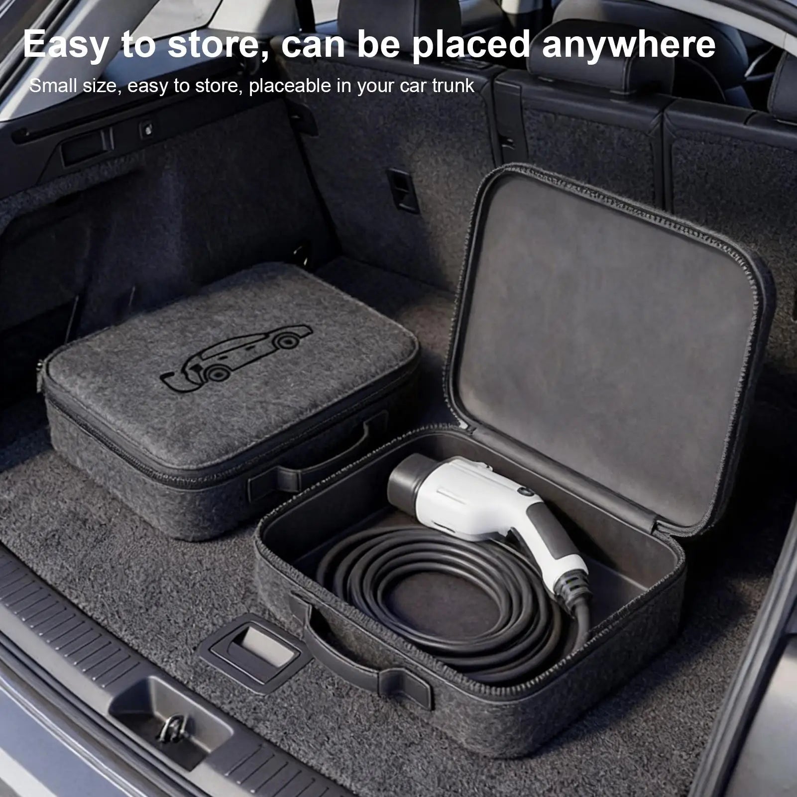 Electric Car charger Plugs Storage Portable Carry Bag Waterproof And Shockproof Auto EV Charging Jumper Organizer Storage Bag Oasis Select