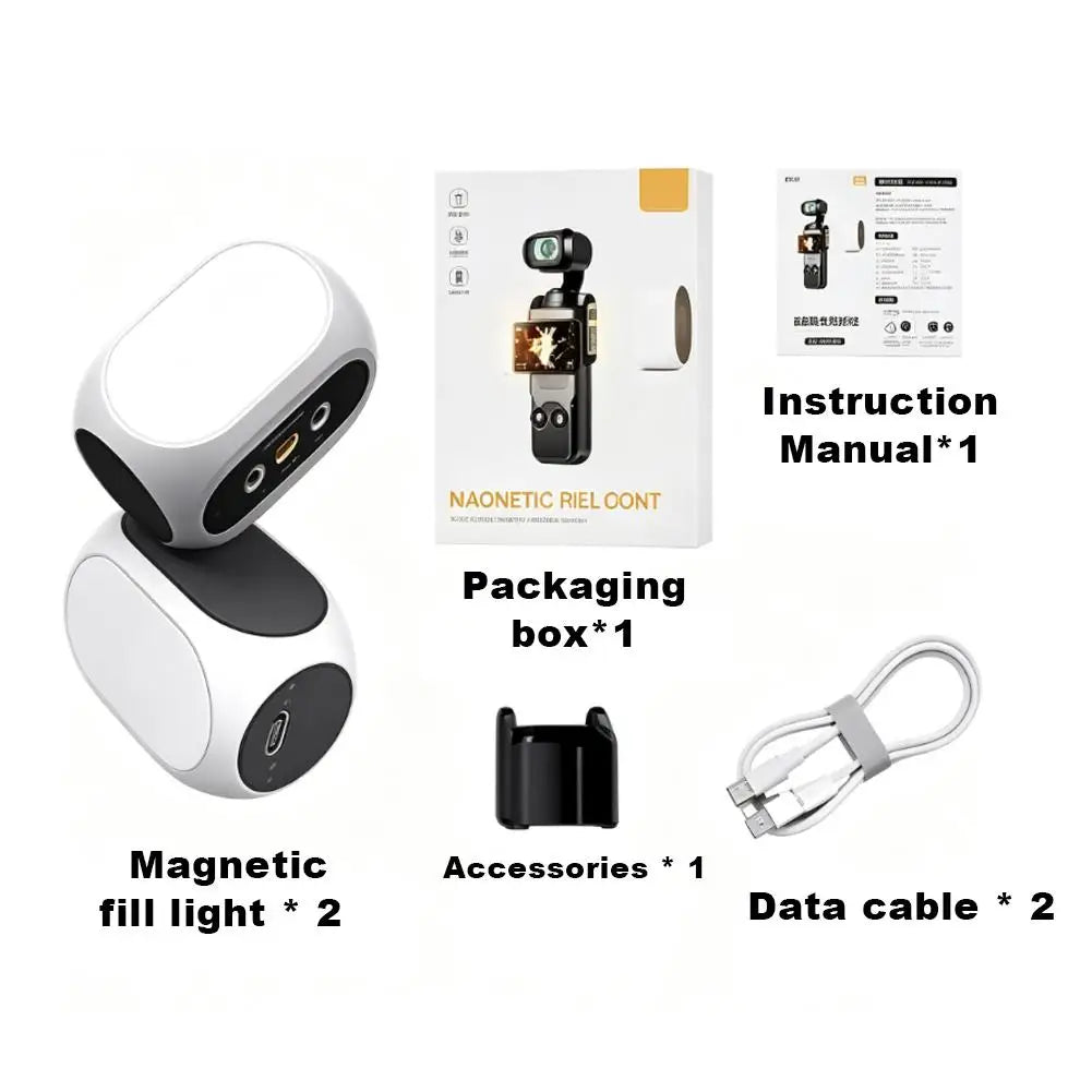 LED Light for DJI OSMO Pocket 3 Magnetic Fill Light Action Camera Adjustable Photography Lighting for DJI OSMO Pocket 4 Oasis Select 01