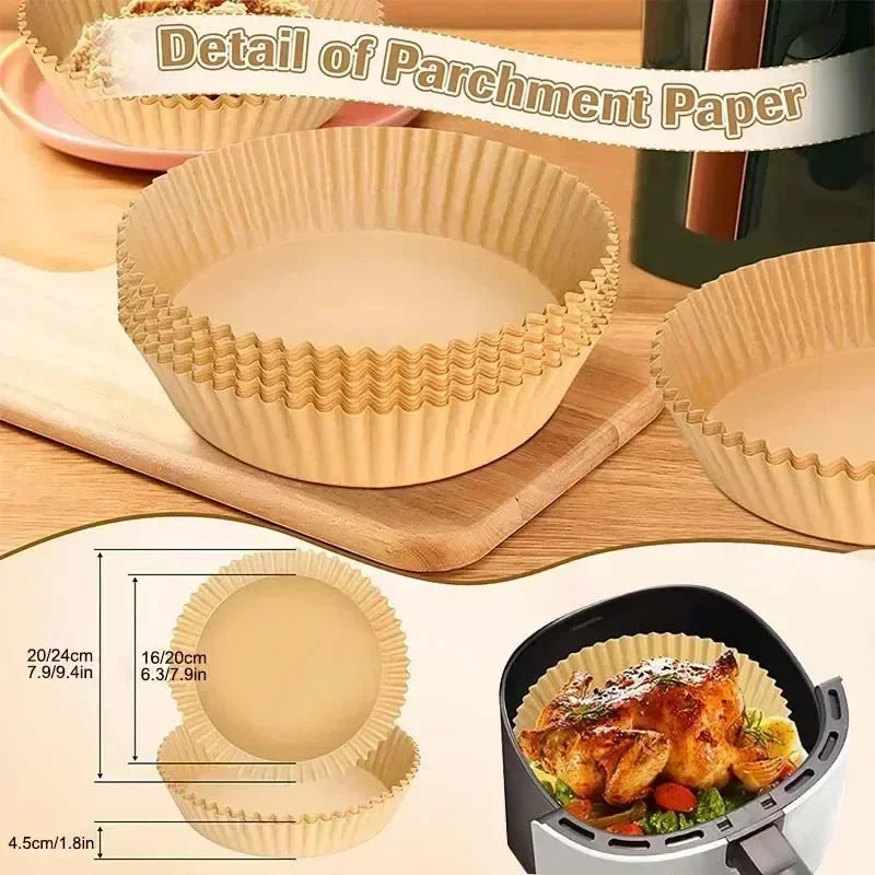 Disposable Air Fryer Paper Non-Stick Kitchen Baking Airfryer Mat Oilproof Micro-wave Barbecue Pad Baking Paper Liner Accessories Oasis Select