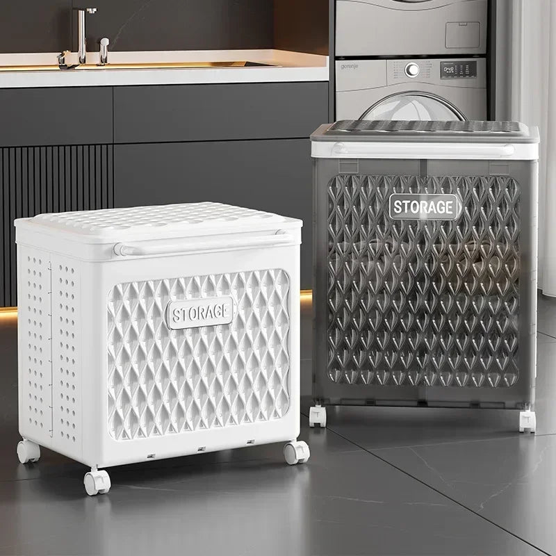 Foldable dirty clothes storage basket, household bathroom dirty clothes basket, movable multifunctional laundry basket Oasis Select