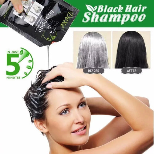 10-Pack Herbal Black Hair Color Shampoo – Natural Darkening Hair Color Shampoo Oasis Select