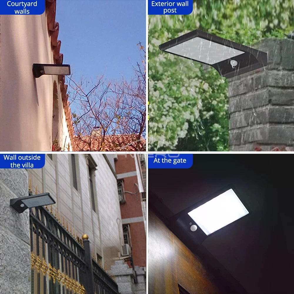 HVIERO 36 LED Solar Wall Light – Motion Sensor & IP65 Waterproof
