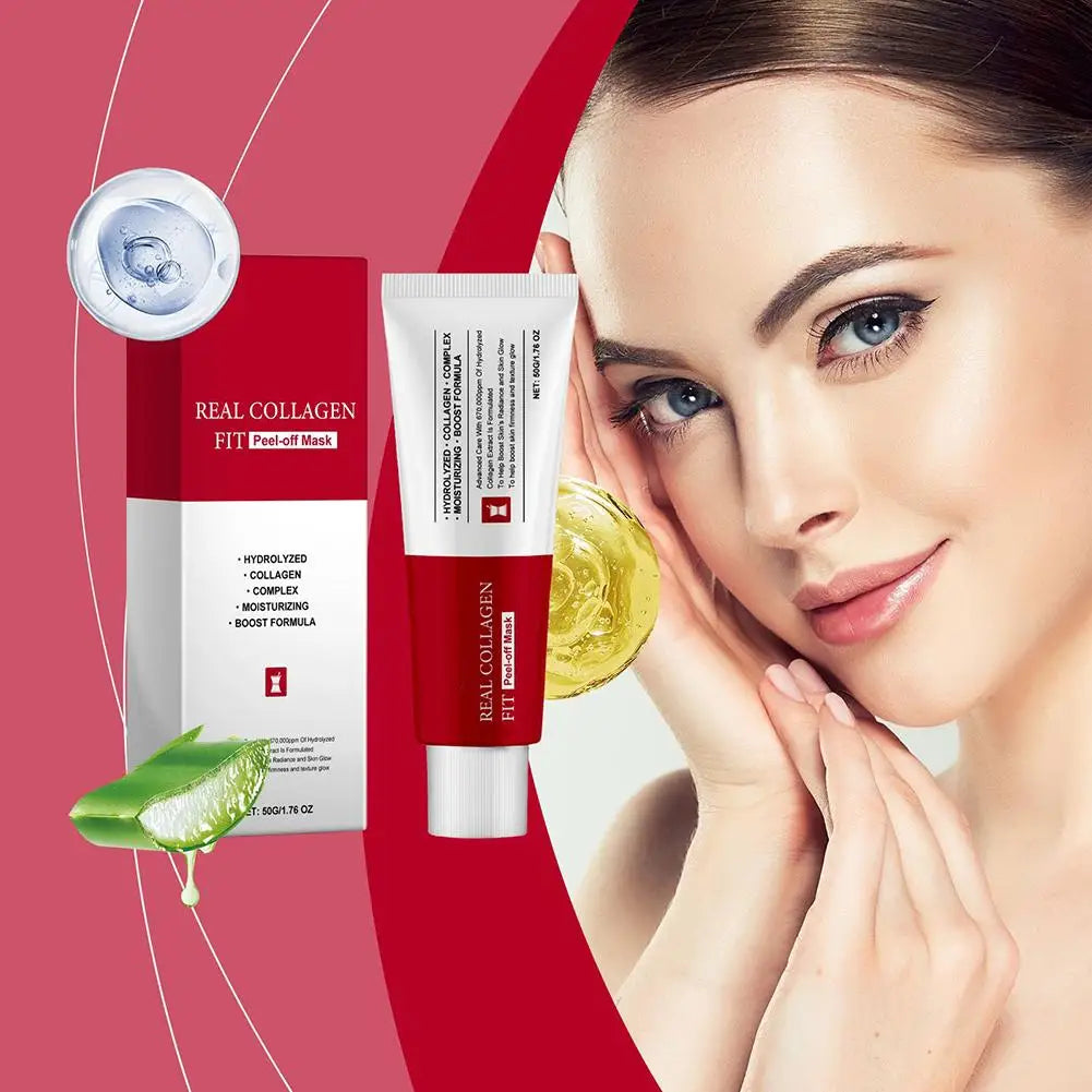 1/2PCs Moisturizing Collagen Night Wrapping Mask Elasticity Hydration Collagen Peel off Face Mask For Glowing Skin Face Care Oasis Select