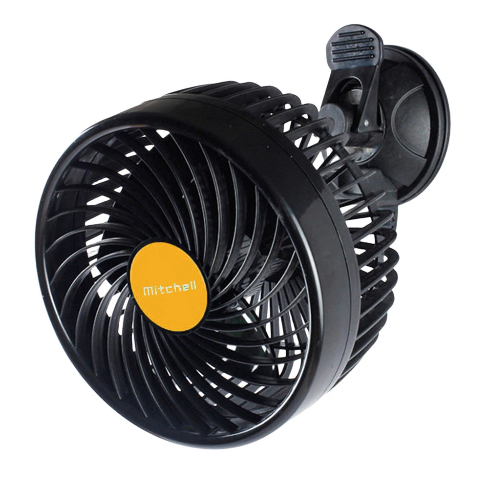 12/24V Car Cooling Fan Single Head Electric Car Cooler Sucker Air Circulator Fan Electric Car Circulator for Auto Truck Off-Road Oasis Select 24V United States