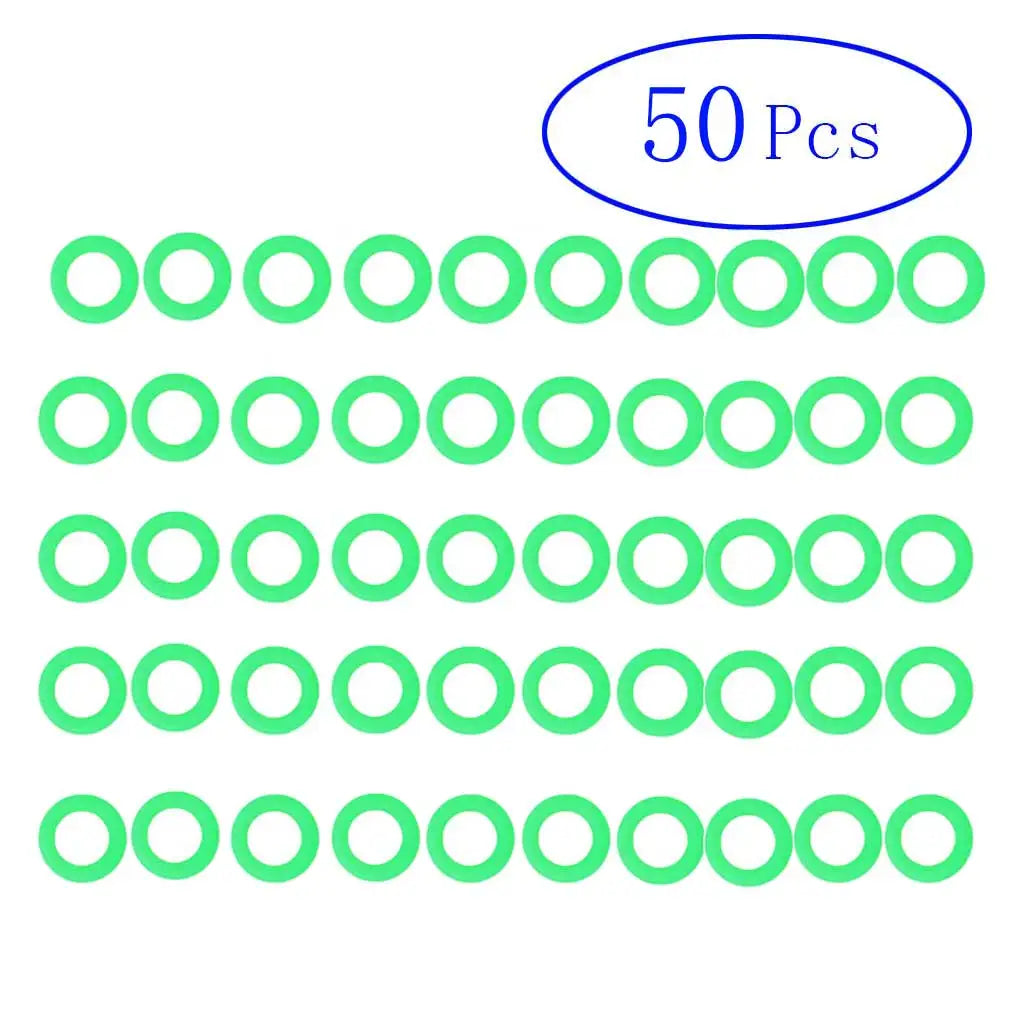 30/50/100Pcs O-Shaped Glowing Tent Ground Stake Markers Ground Peg Reflective Light Rings for Guy Lines Night Safety Accessories Oasis Select Pcs50