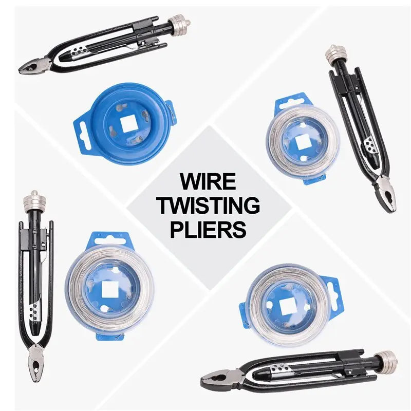 LIKE WISH 6Inch Aircraft Safety Wire Twisting Pliers Set Lock Twist Twister Tool / Roll 0.8Mm Stainless Steel Safety Lock Wire Oasis Select