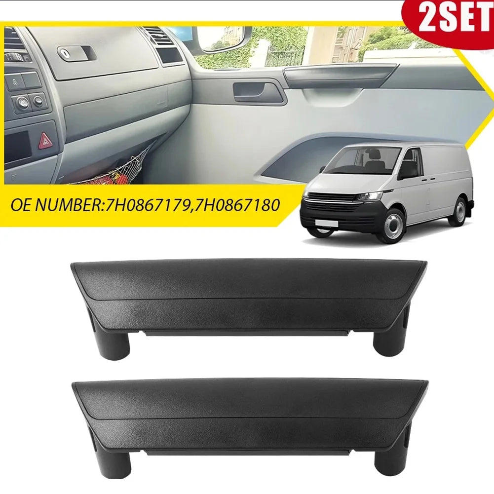 Car Door Handle Cover Mount Set 2pcs Silver Metal for For Transporter For T5 2009-2015 OEM 7H0867179 7H0867180 Oasis Select