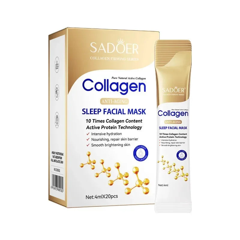 30pcs BIOAQUA Collagen Sleeping Facial Masks skincare Moisturizing Brightening Firming Face Mask Oasis Select