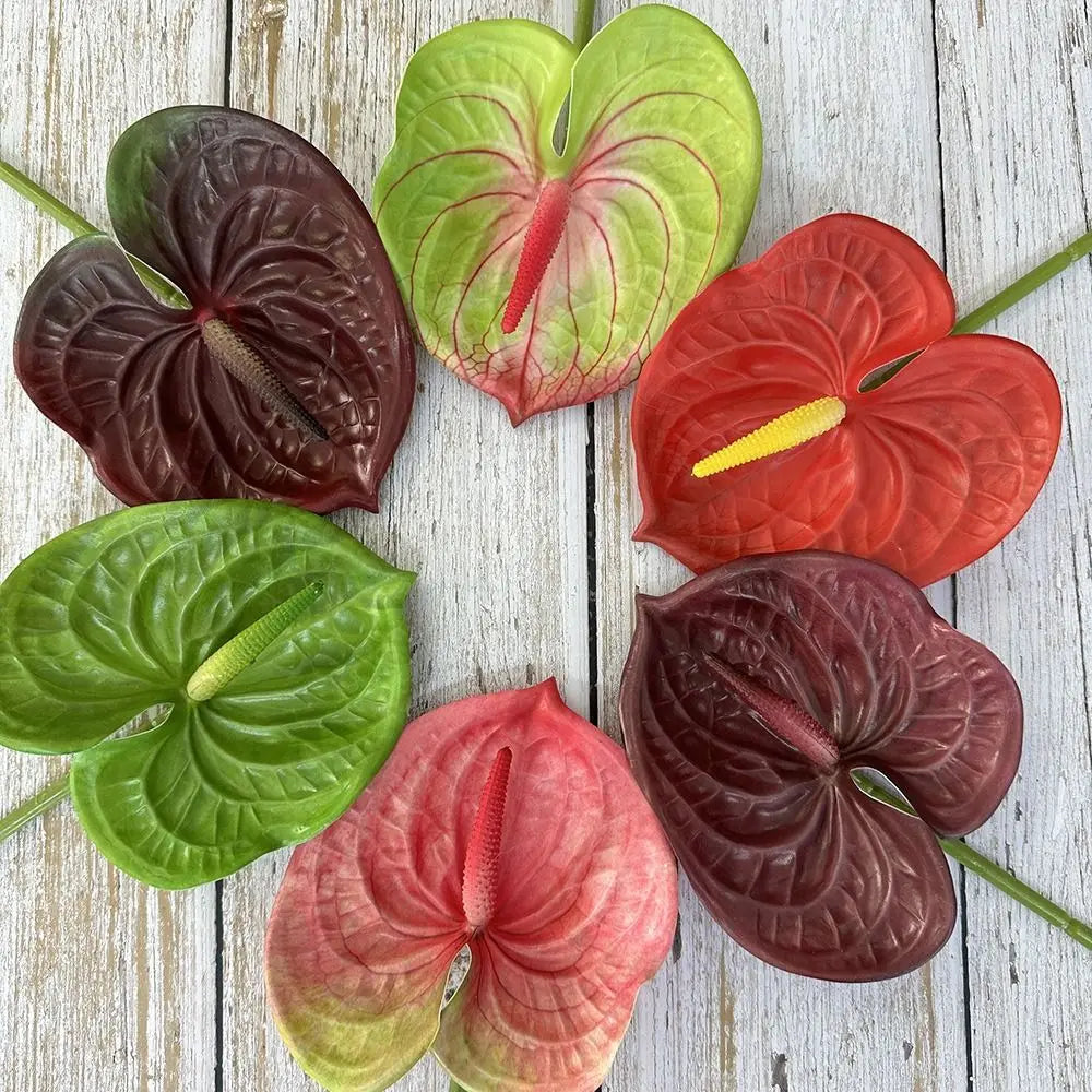 Artificial Anthurium 60cm Soft Rubber Faux Flower | Real Touch