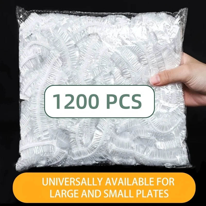 1200pcs Disposable Plastic Wrap | Elastic Cover Film for Fruits,Vegetables,Plates, Bowls-Durable, Ideal for Kitchen,Picnics,BBQs Oasis Select
