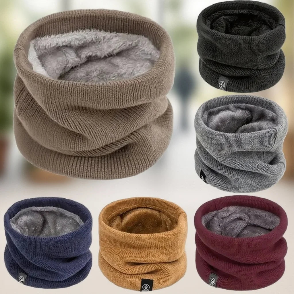 Warm Knitted Scarf Thickened Plush Windproof Winter Neck Gaiter Cold Weather Outdoor Sport Ski Running Men Women Tube Scarf Oasis Select