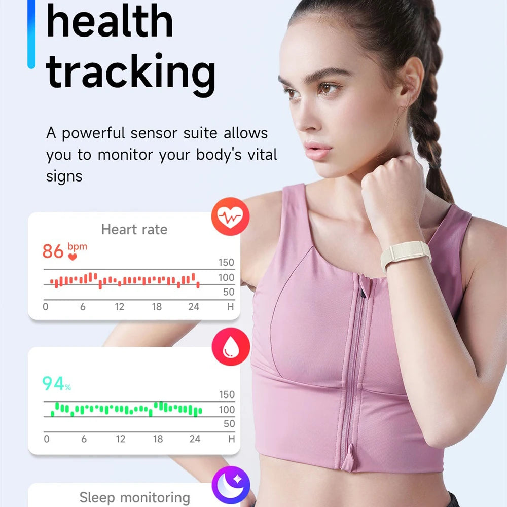 Sports Screenless Smart Bracelet Sleep Heart Rate Monitor New Couples Wristband Waterproof Outdoor Health Wristwatch Men Women Oasis Select