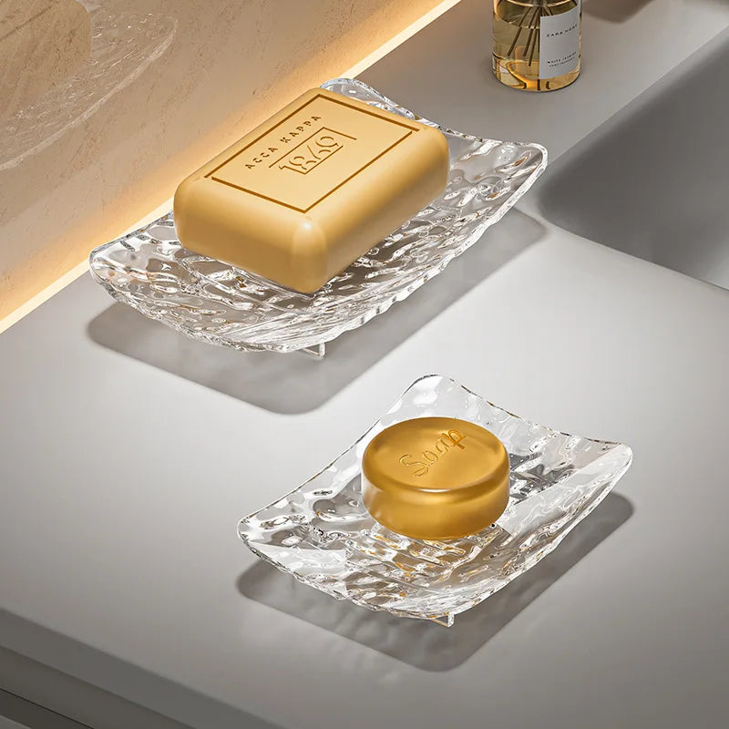 Wall-Mounted Glacier Pattern Soap Dish | Bathroom Soap Holder