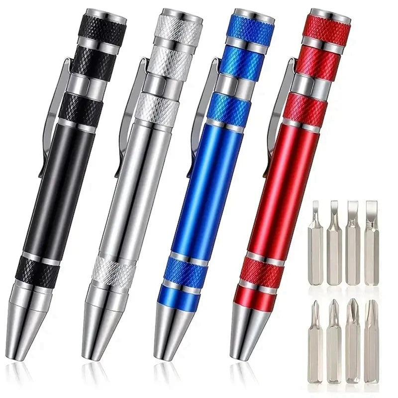 WISH 5Pcs Pen Screwdriver Set Aluminum Alloy Pen Type Hand Screw Screwdriver Oasis Select