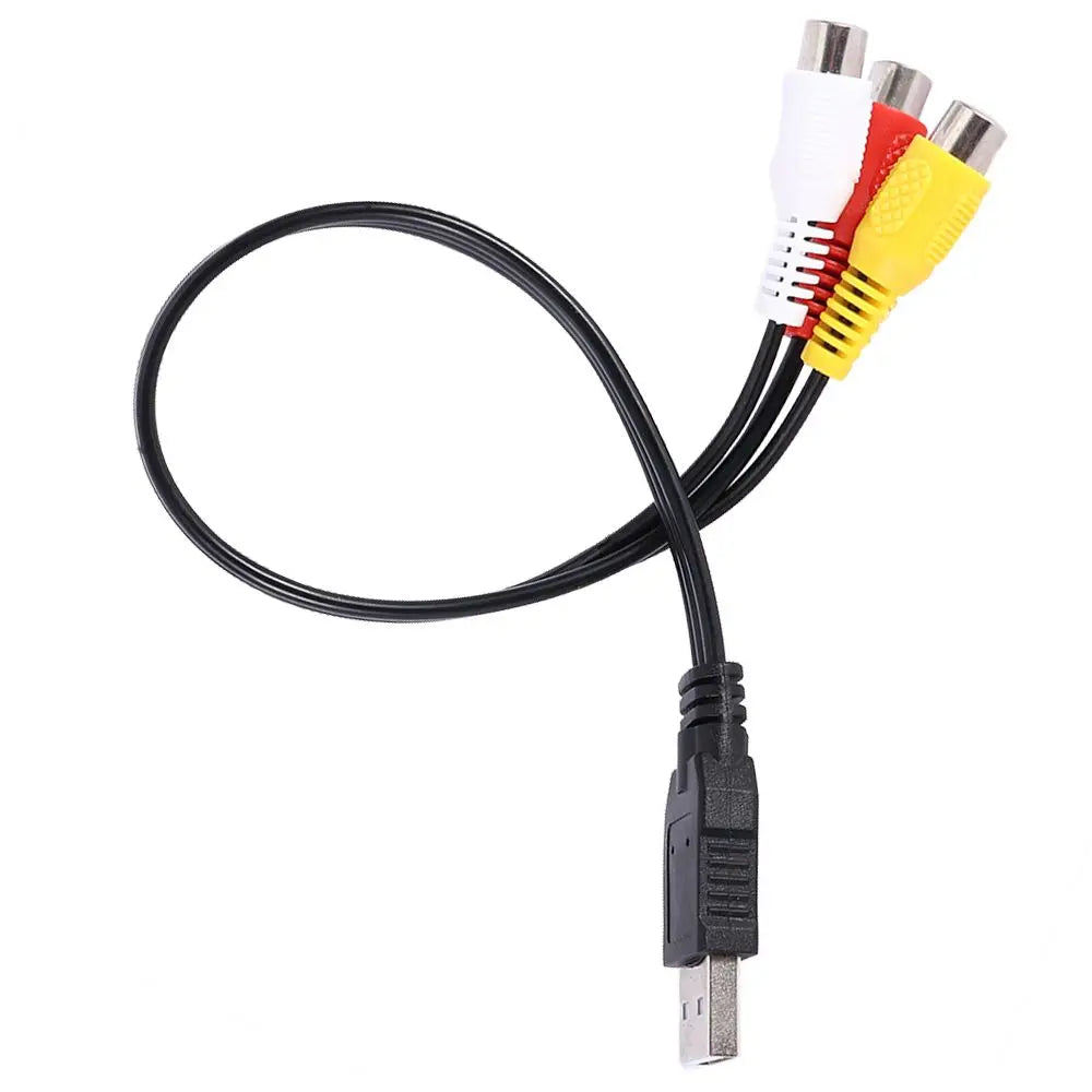 HDTV TV AV Cord Male To Female USB Male Video Adapter Converter Cable Video Cables Oasis Select