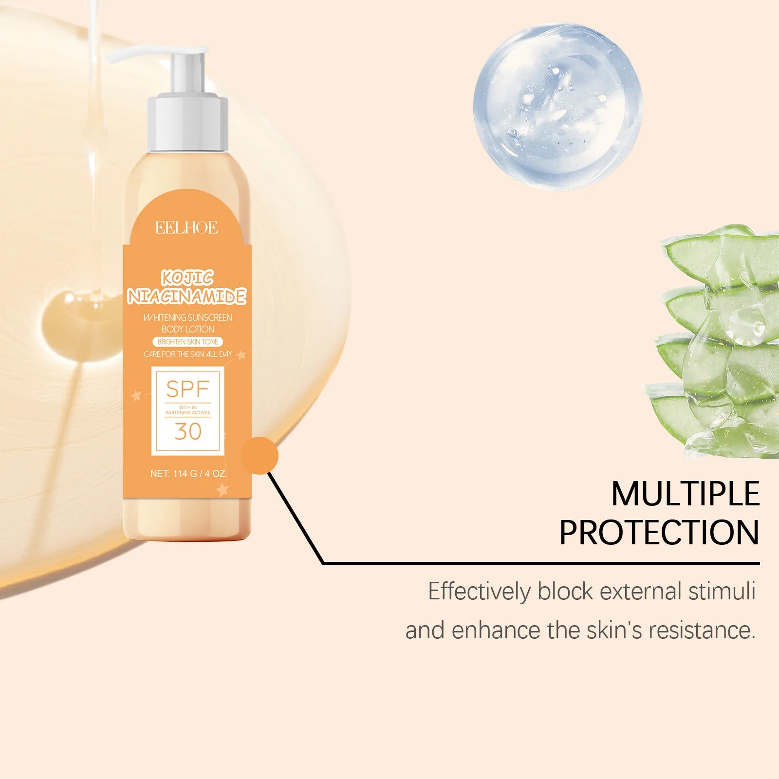 Kojic Acid & Niacinamide Brightening Body Lotion | Eelhoe Brightening Body Lotion Oasis Select