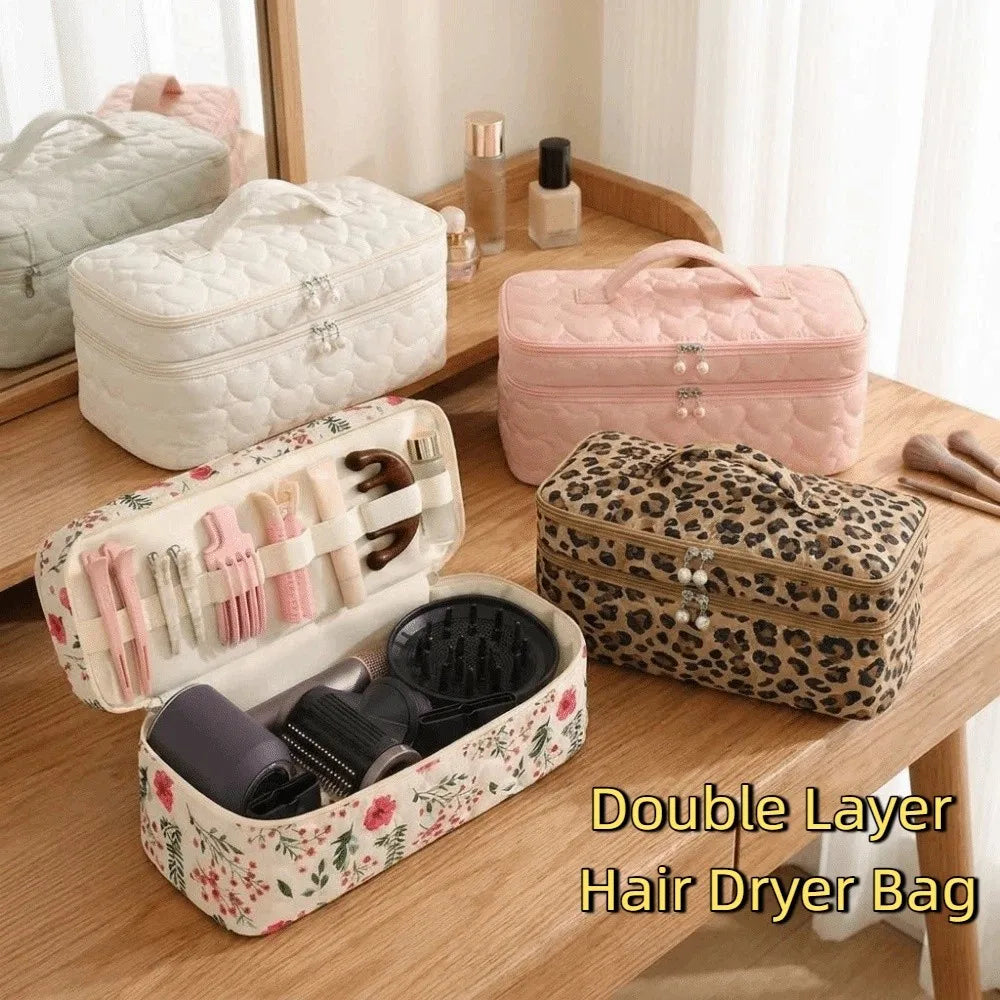 Double Layer Hair Dryer Storage Bag – Dustproof & Large Capacity