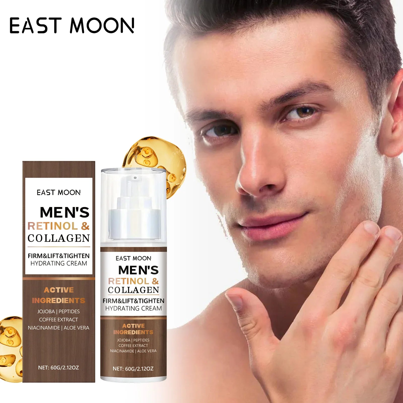 Men'S Retinol Collagen Moisturizer - Anti-Aging Face Cream To Help Reduce Fine Lines & Improve Skin Texture, Non-Greasy Formula Oasis Select