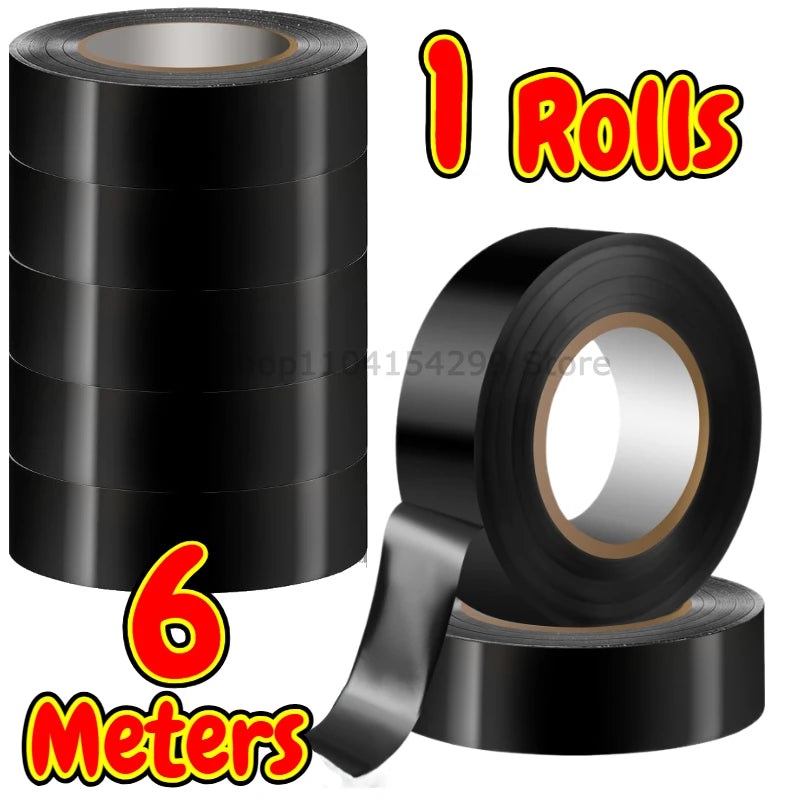 Black Electrical Wire Tape Electric Insulation Tape Heat Shrink High-Temp Insulating Adhesive for Industrial Home Mechanics Use Oasis Select 1roll