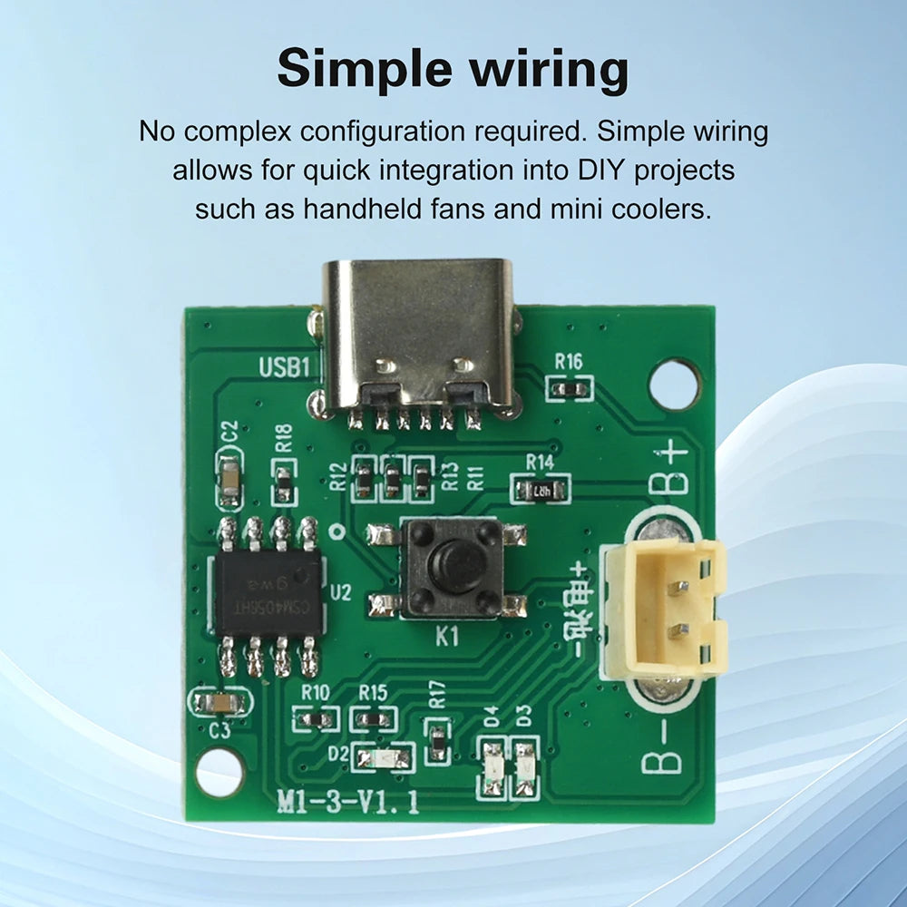 DC 3.7-4.2V Brushless ESC Mini Brushless Motor Speed Controller Handheld Fan Mini Heatsink Driver Board Six-Speed Adjustment Oasis Select