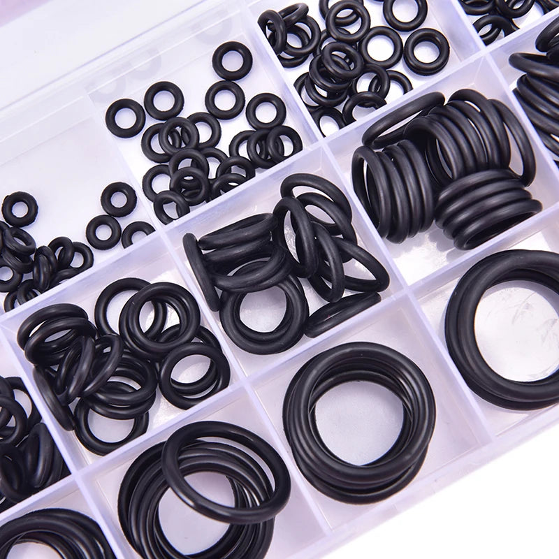 200Pcs/Set Rubber Round Gasket Sealing O Ring Set Elastic Oil Resist Washer Gaskets Seals For Faucet Professional Plumbing Repai Oasis Select