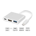 3 IN 1 USB C HUB Type C to 4K HDMI-Compatible Adapter Cable Converter USB DP 100W Type C Charging Converter for Laptop Macbook Oasis Select 1 PCS