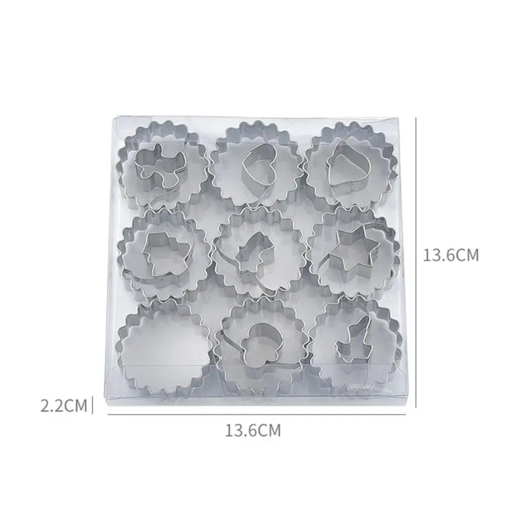 9pcs 304 Stainless Steel Christmas Cookie Cutters Snowman Xmas Tree Biscuit Baking Tools Gingerbread Man Pastry Mold Oasis Select