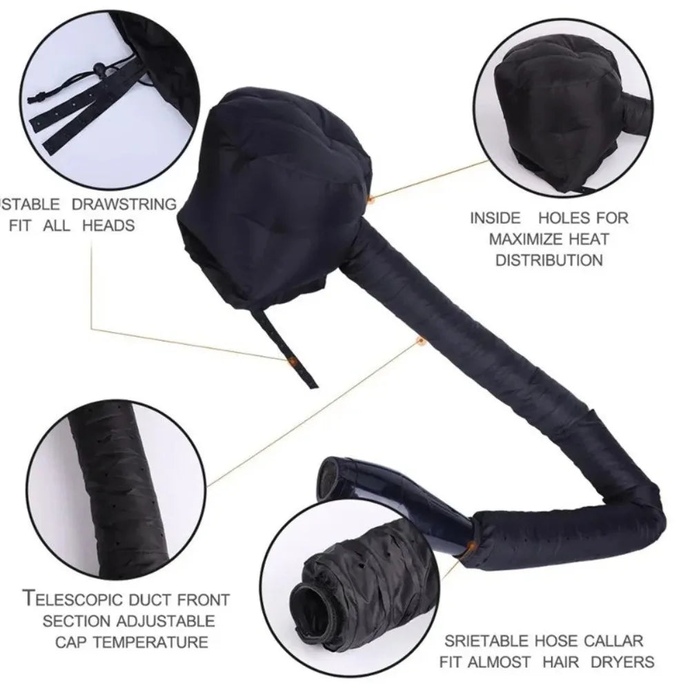Hooded Hair Dryer Bonnet – Natural Hair Deep Conditioning Travel Hair Dryer Bonnet Oasis Select