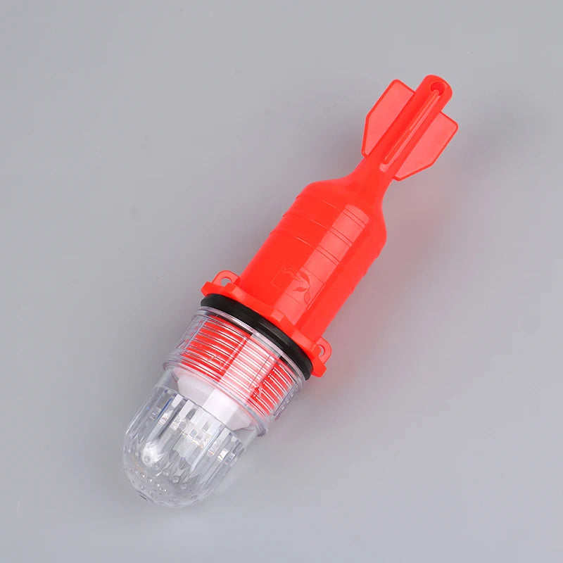 Fishing Light Underwater Net Beacon Buoy Signal Light Indicator Light Lures Fish Finder Lamp Flashing Double Flash Lamp Oasis Select Red