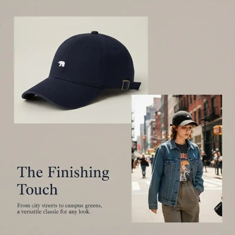 Unisex Bear Design Baseball Cap – Adjustable Soft Curved Brim Baseball Cap Oasis Select