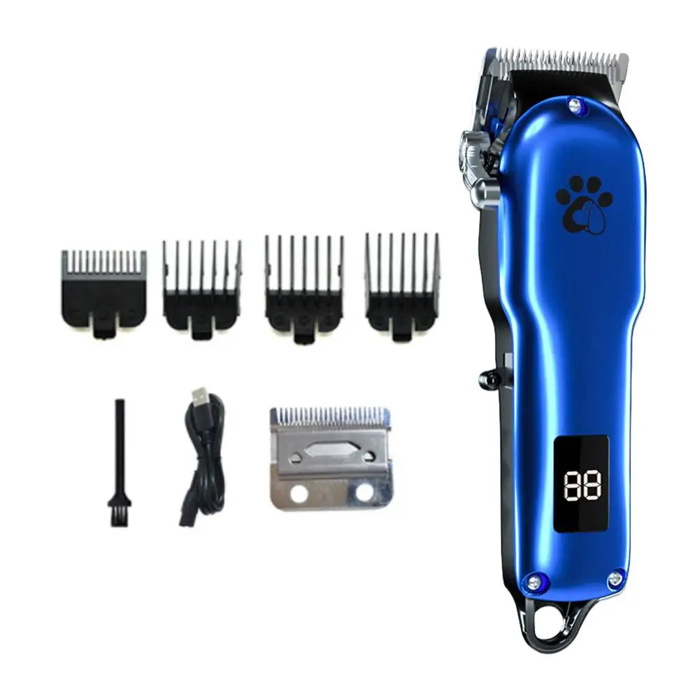 Professional Cordless Electric Dog Cat Hair Clipper - USB Rechargeable, Low Noise, LED Display, Pet Haircut For Small Large Dogs Oasis Select 01