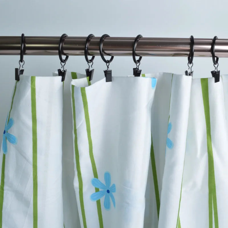 10PCS Curtain Hooks Hanging Clips Metal Clip Rustproof Curtain Rods Hangers Split Curtain Rings Buckles Eyelets Grommet Hook Oasis Select