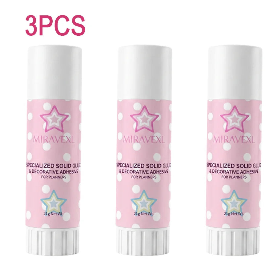 High Viscosity Solid Glue Stick for Scrapbooking DIY Journaling Stationery School Office Supplies Paper Craft Adhesive Pen Oasis Select 3PCS