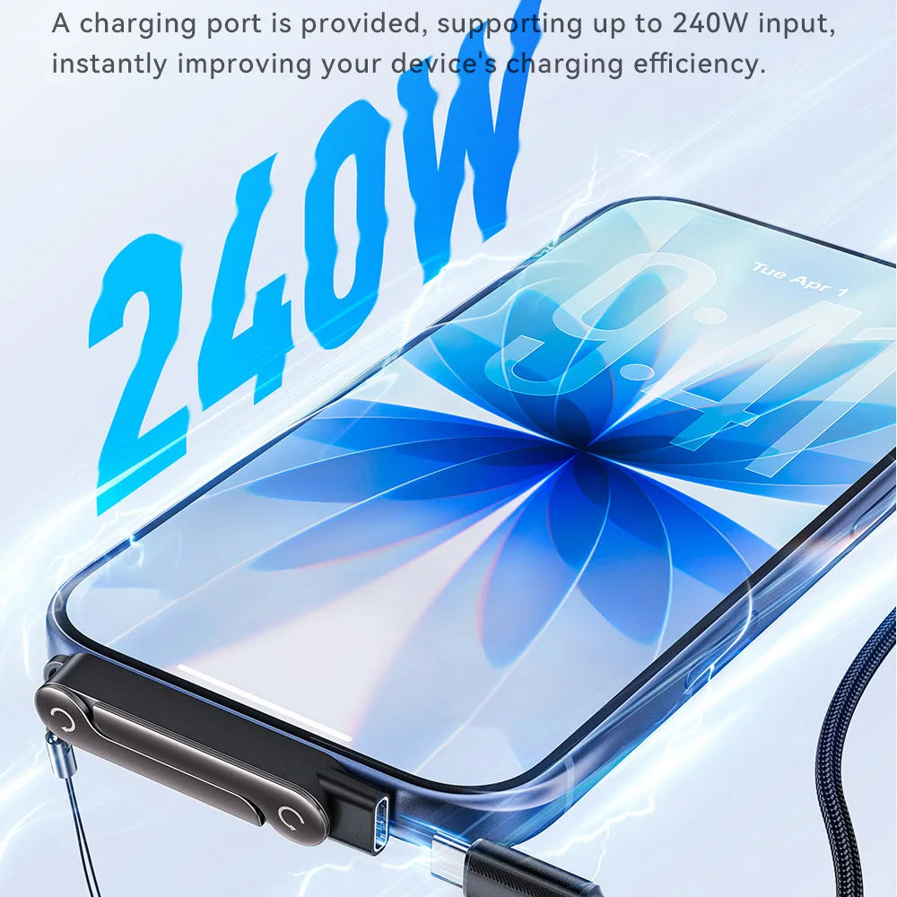 Lightweight 2 In 1 Type C To Type C OTG Adapters Folding Adapter 240W Fast Charging Converter Phone Charge Bracket For iPhone Oasis Select