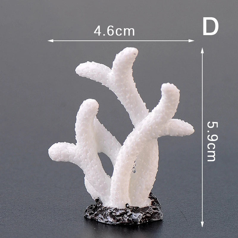 Artificial Coral Fish Tank Decoration Emulates Starfish Resin Reef Landscape Aquarium Decoration Craft Tabletop Decoration Oasis Select D