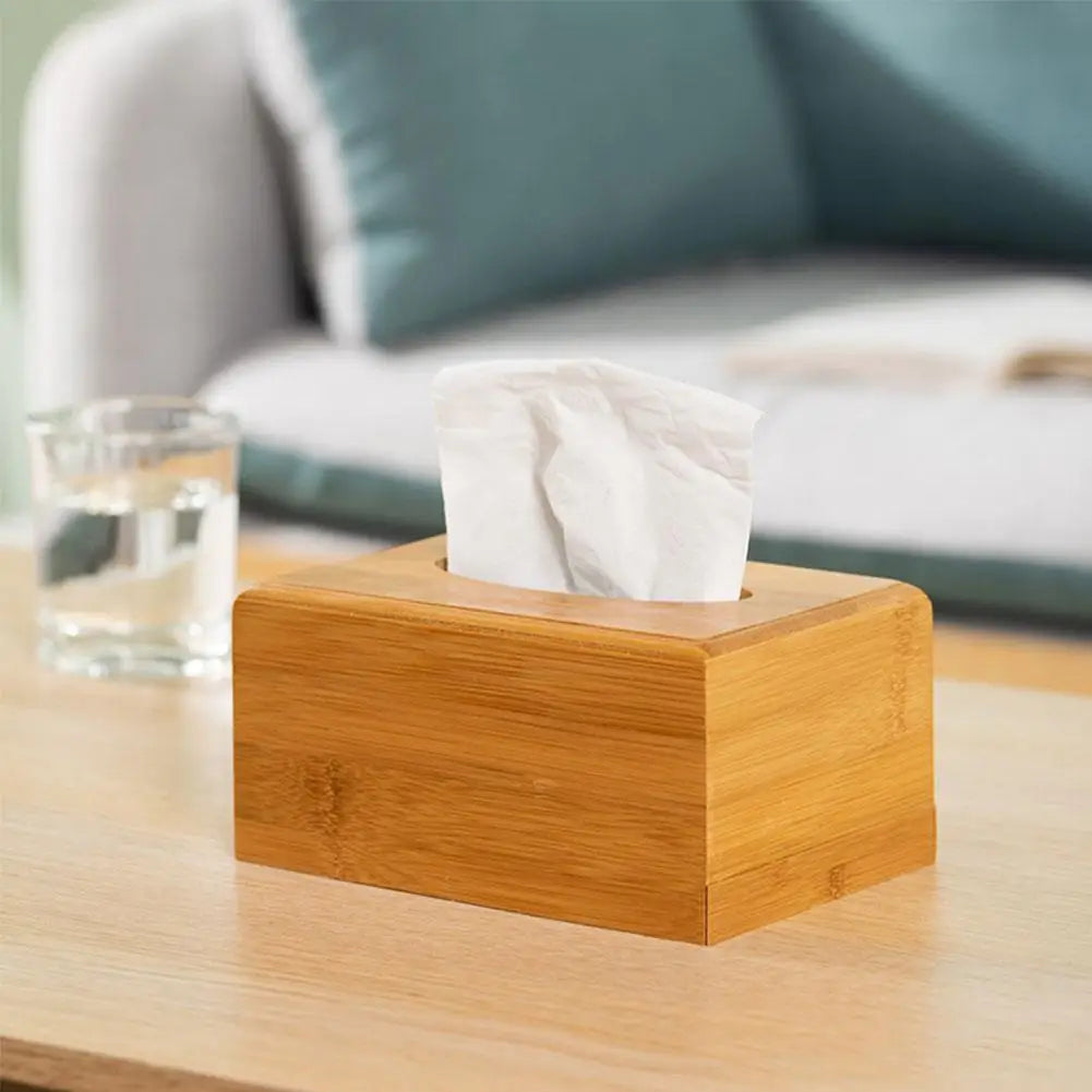 Bamboo Tissue Box Cover 23x12cm | Wooden Napkin Holder Tissue Box Cover Oasis Select