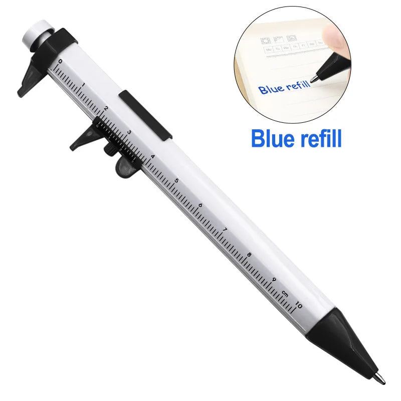 Vernier Measuring Pen 1mm Ballpoint Caliper Ruler Pen Refillable School Office Stationery Multifunction Gift 2026 Oasis Select Black
