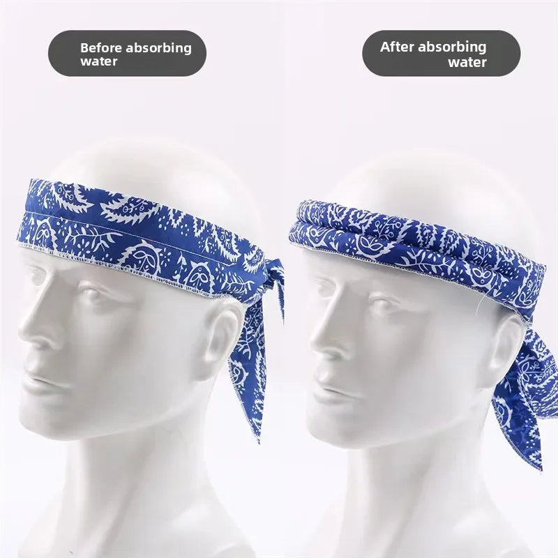 Summer Cooling Ice Neck Cooling Scarf Bandana Body Ice Wrap Tie Refreshing Multifunction Wrist Towel Headband Cooling Accessory Oasis Select
