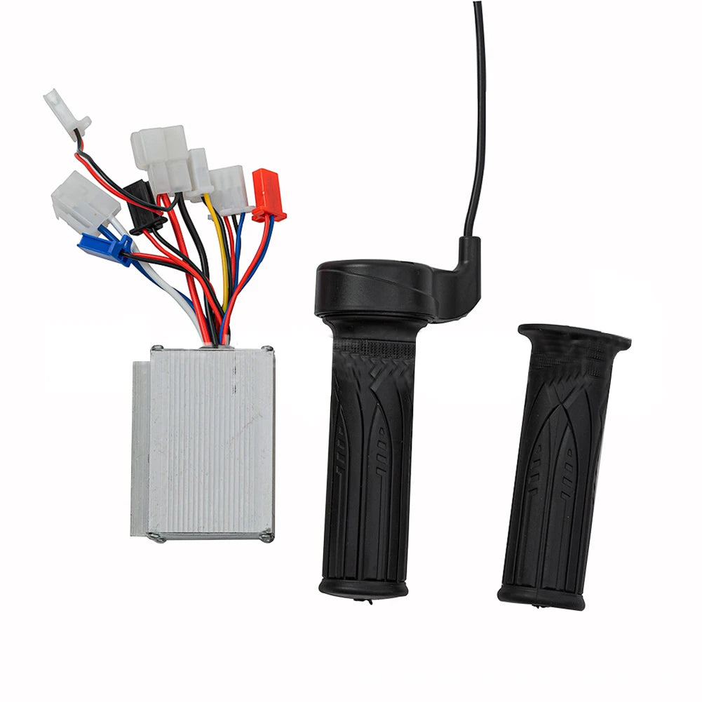 24-48V Brush Controller Throttle Grip Set Comfortable Grip Digit Display Easy Installation Heat Dissipation High Efficiency Oasis Select 24V 500W