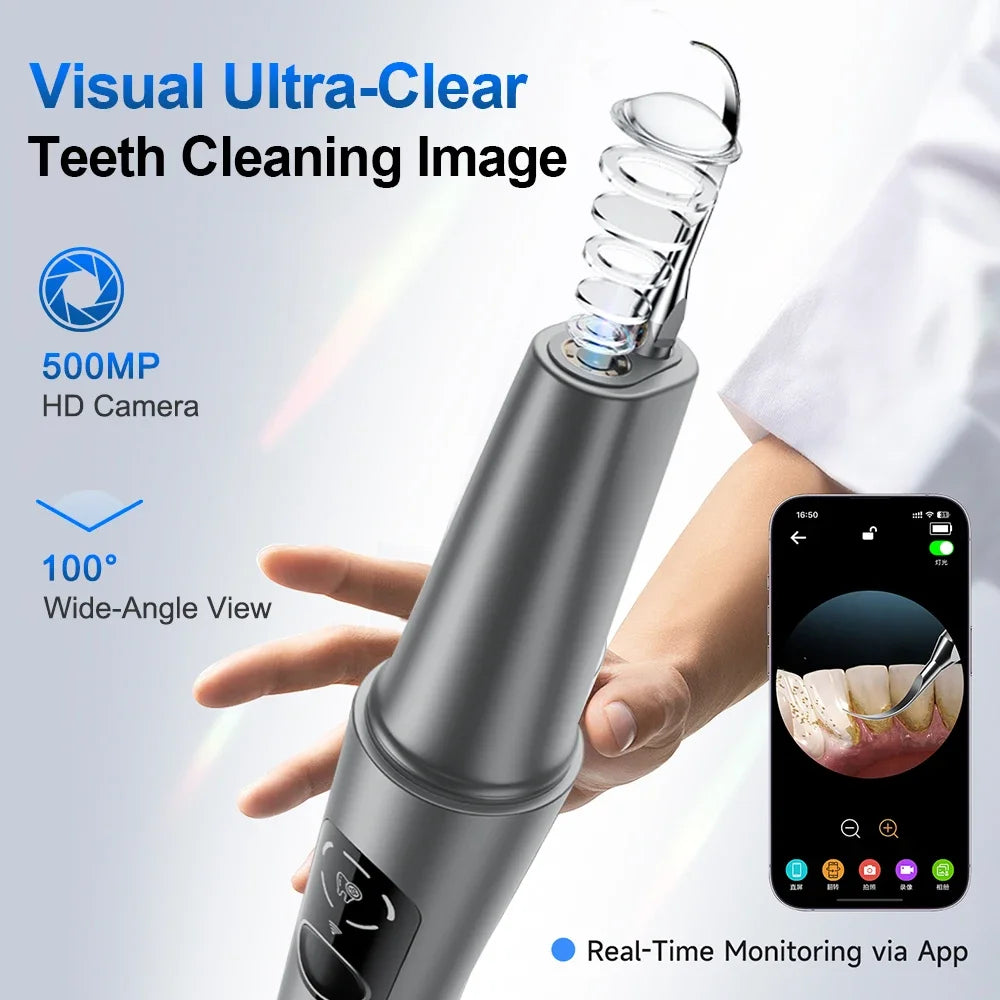 M1 Ultrasonic Teeth Cleaner – HD Camera, 5 Modes & UV Light