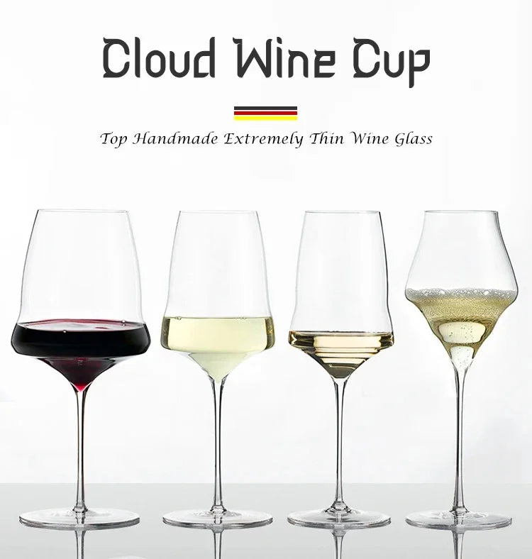 Luxury Superior Drinkware Cloud Wine Glass Thin Rod Extremely Thin Handmade Bar Party Champagne Glass Cups Tall Wine Glass Gift Oasis Select