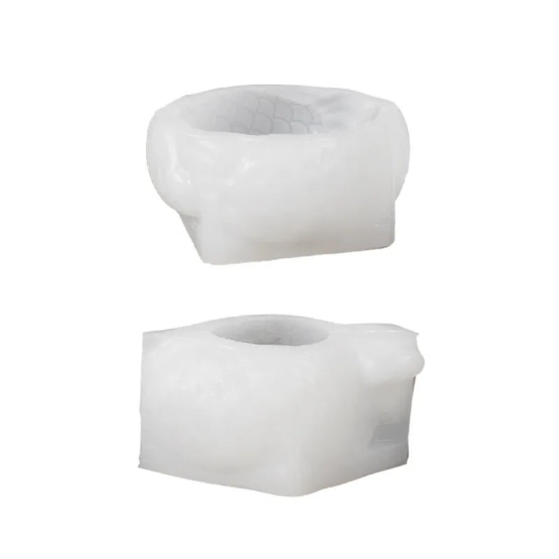 Cute goldfish flowerpot succulent plant flowerpot resin silicone mold carp storage box candle cup gypsum mold Oasis Select